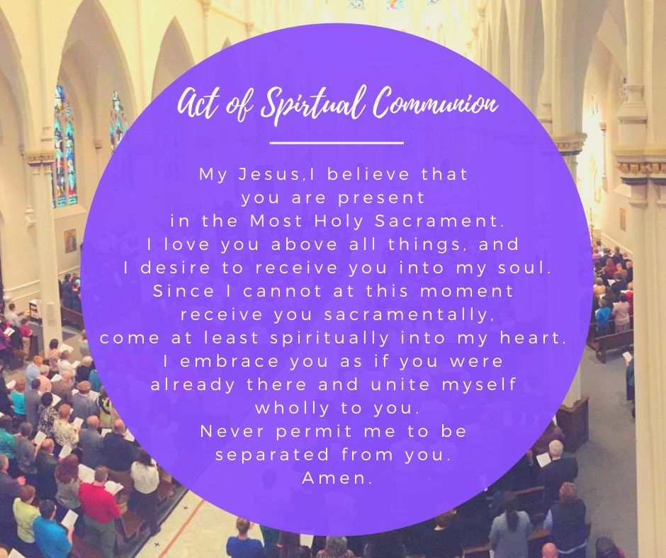 Act Of Spiritual Communion | Diocese Of Portland